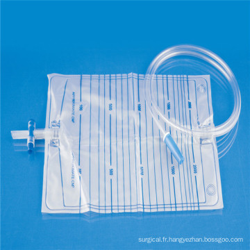 Sac de drainage médical d&#39;urine Cmub4 avec valve T